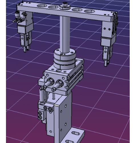 旋转升降机械手3D模型图纸 STP格式