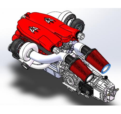 V12详解的发动机设计模型solidworks设计