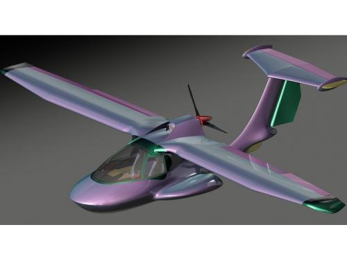 小型飞机造型3D图纸 IGS格式