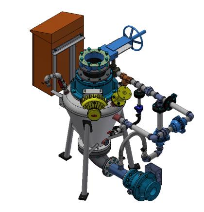 气力输送容器3D数模图纸 STP格式