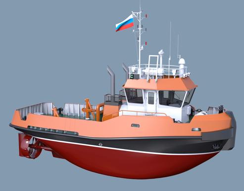 拖船船舶3D数模图纸 RHINO设计  附STP