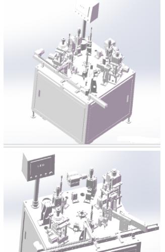 微型马达转子绝缘片组装机3D数模图纸 Solidworks设计