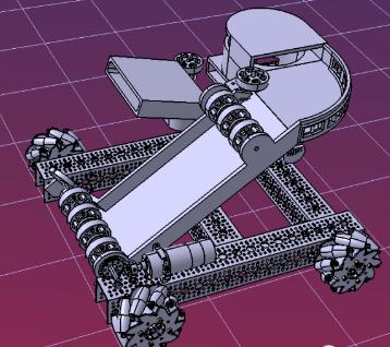 麦克纳姆轮小车底盘3D图纸 STEP格式