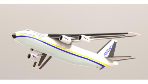 安124大型运输机飞机 solidworks设计