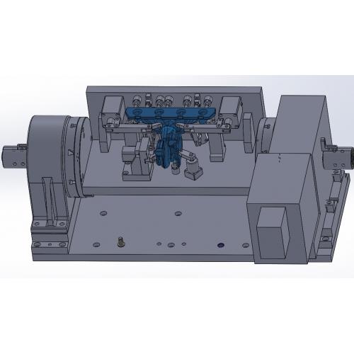 发动机排气歧管精密液压工装夹具3D模型图纸