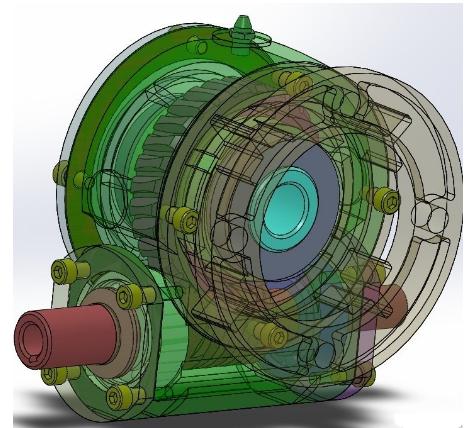 涡轮减速器3D图纸 Solidworks设计