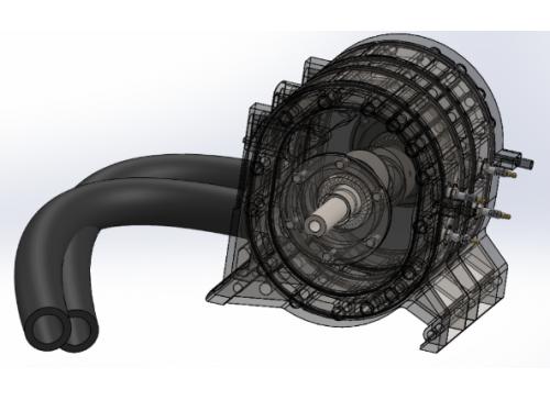 仿RX-7双转子发动机模型3D图纸 Solidworks设计