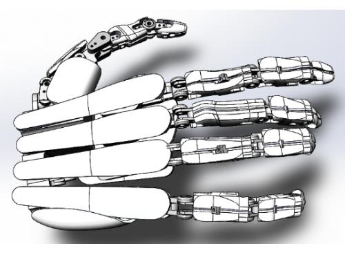 Robotic Wrist机器人手腕手掌结构3D图纸 Solidworks设计