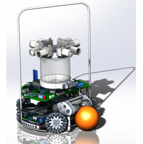 Robocup Junior Robot 2019 soccer机器人车3D图纸 STEP格式