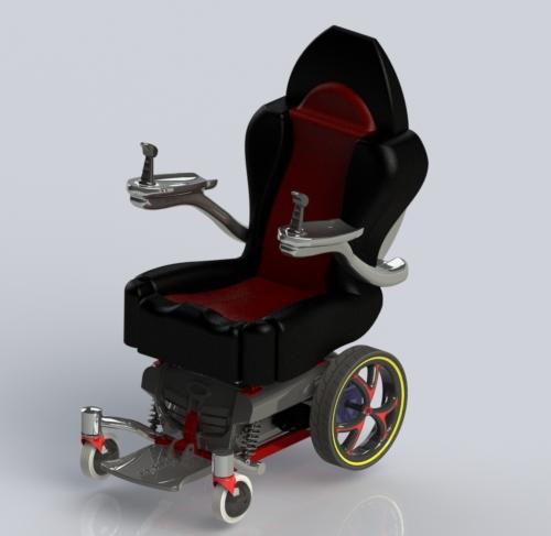 轮椅三维设计SW