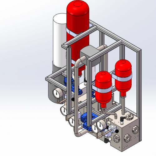 液压歧管动力站设计模型套图