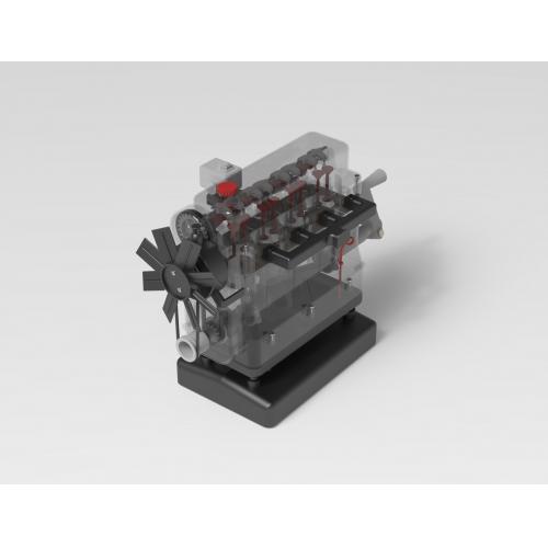 四缸发动机结构模型3D图纸 Solidworks设计