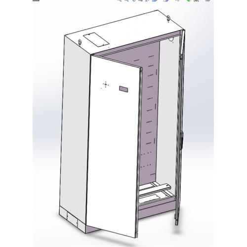 5748-强电柜（钣金配电箱电器柜）（三维模型+二维工程图）SW2013