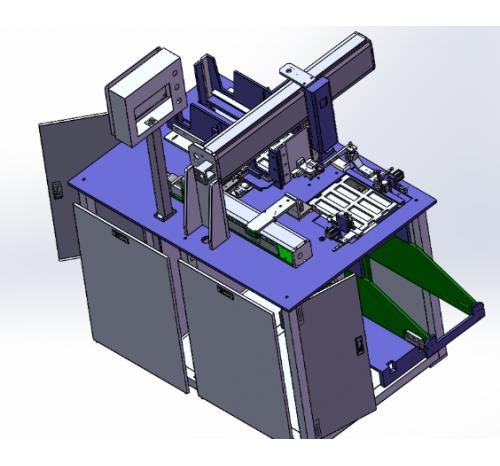 电池上料机、自动吸取上料及放料设备3D数模图纸 Solidworks设计