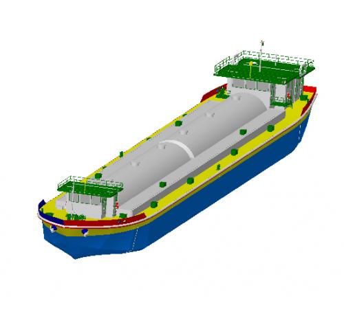 内河油料运输船CATIA模型