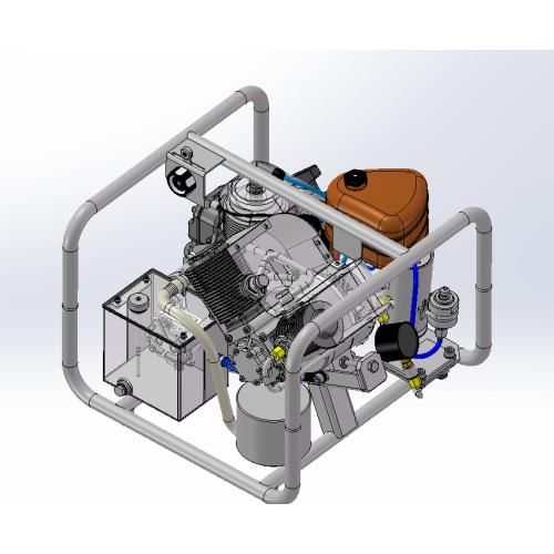 潜水泵压缩机SW设计3D模型