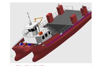 小型海运货船模型