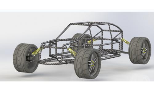 钢管车简易结构3D图纸 Solidworks设计