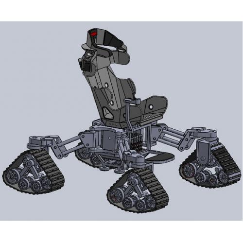 4x4全地形单座履带车模型3D图纸 Solidworks设计 附STEP