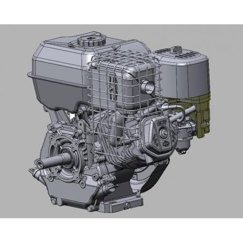 单缸四冲程工业发动机引擎3D数模图纸 STP格式