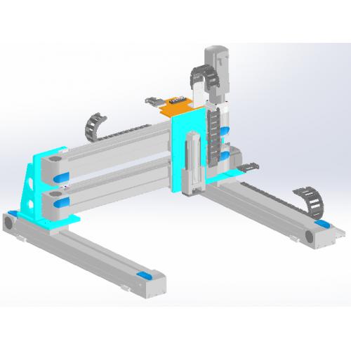 三轴龙门机器人3D图纸 Solidworks设计 附STP格式