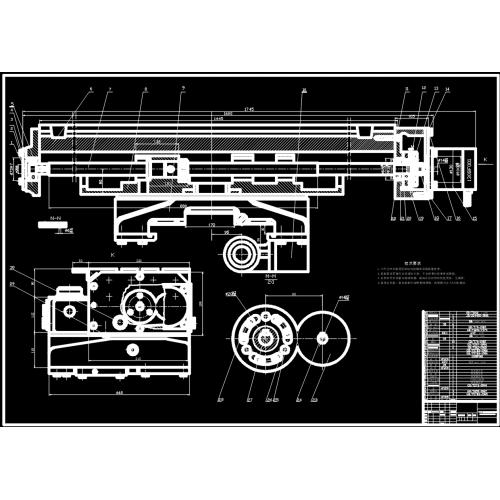 X52K数控铣床改造纵向进给机构CAD装配图