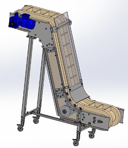 Z型输送机3D数模图纸 Solidworks设计