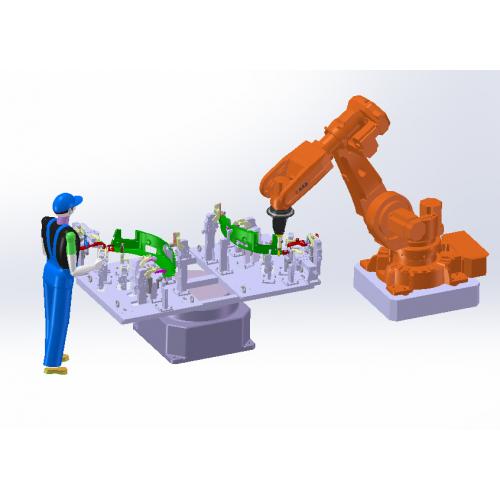 机器人焊接工装夹具系统STP