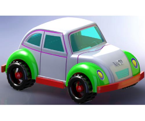 大众玩具小车汽车模型3D图纸 x_t格式