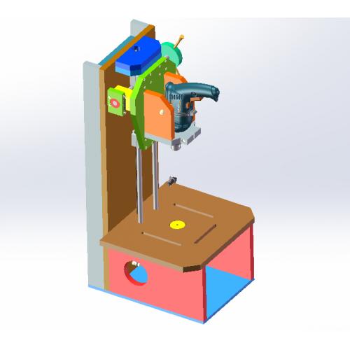 自制钻压机（胶合板）设计模型成套图