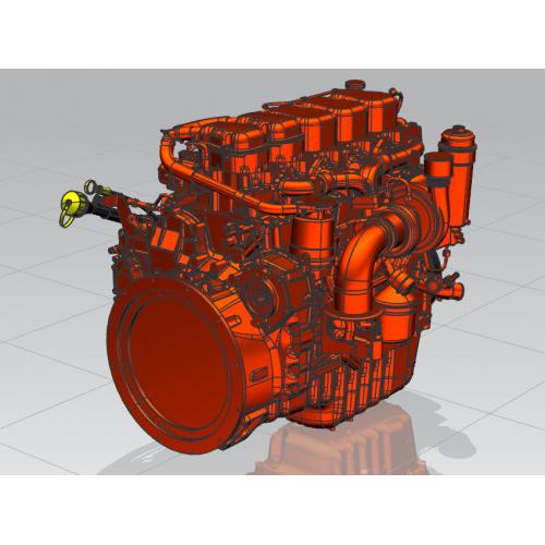 DC09柴油发动机3D模型图纸 STP格式