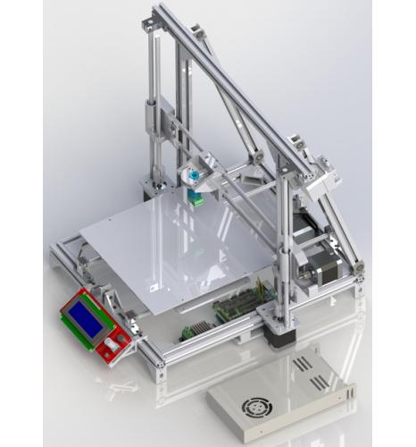 3D打印机结构3D图纸 Solidworks设计