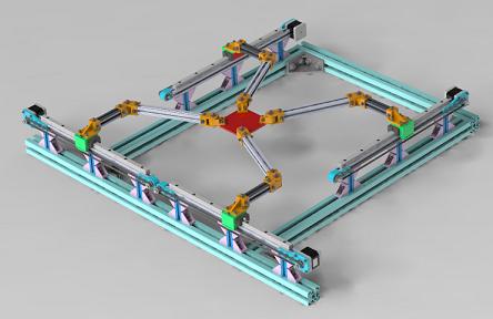 三自由度并联机器人3D图纸 STEP格式