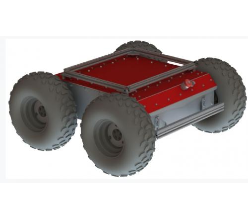 移动四轮机器人小车3D图纸 STEP格式