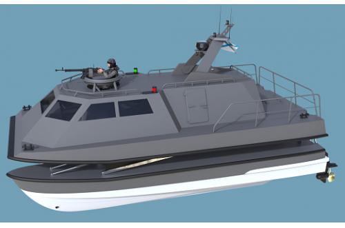 高速双体巡逻船3D数模图纸 RHINO设计 附STP