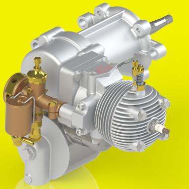 50cc Auxiliary发动机模型3D图纸 Solidworks设计