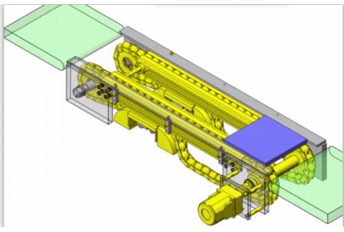 倍速链条输送机机构3D图纸 Solidworks设计 附STEP