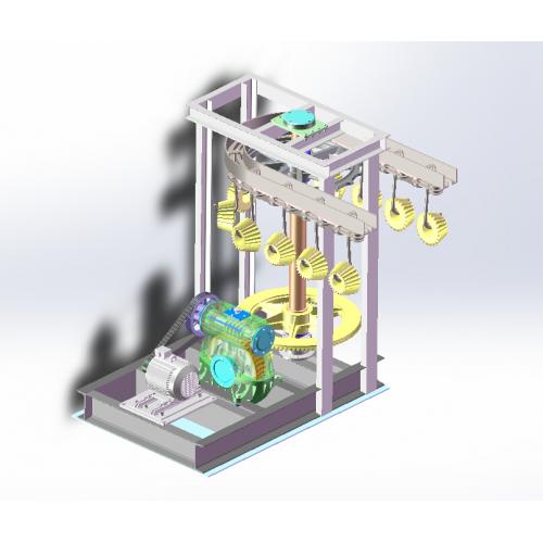 齿轮输送悬挂系统（悬挂式输送机）3D模型图纸 IGS格式