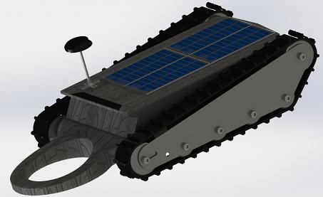 扫雷机器人履带车结构3D图纸 STEP格式