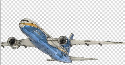 波音787 飞机模型3D图纸 STP格式