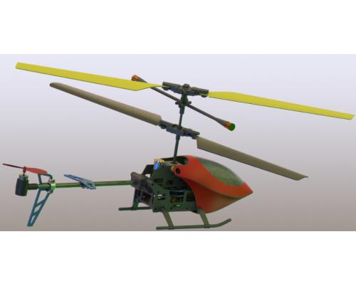 遥控直升机简易3D图纸 Solidworks设计