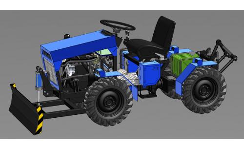 4x4小型拖拉机3D图纸 STEP格式