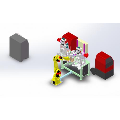 机器人焊接+检测设备三维图