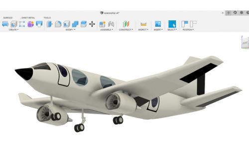 飞机造型简易设计3D图纸 STEP格式
