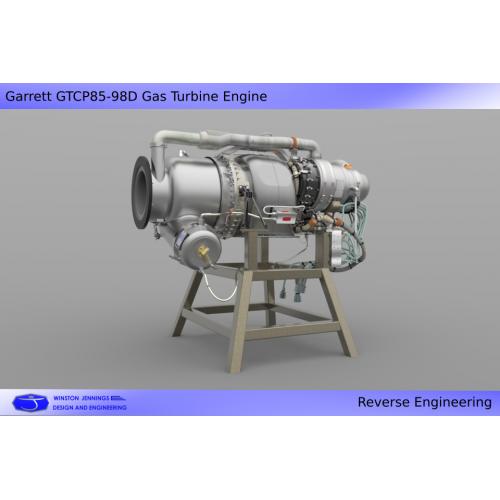 Garrett Gtcp85 98d发动机引擎3D模型图纸