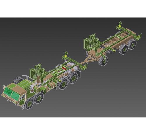 载重输送车模型3D图纸 STP格式