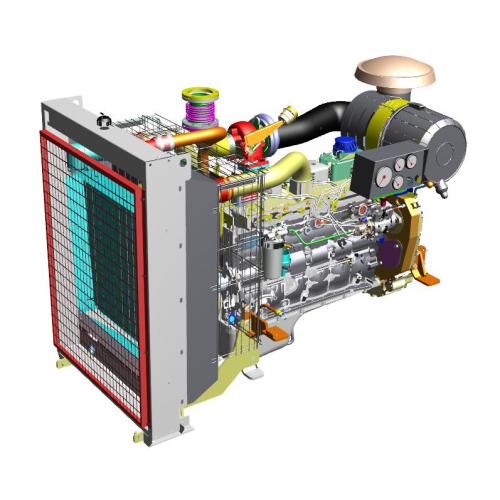247KW柴油发动机模型3D图纸 IGS格式