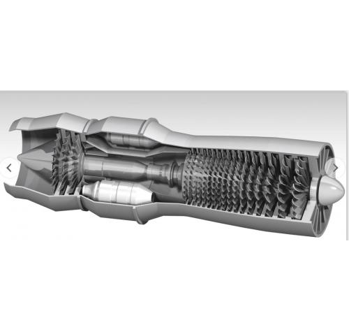 涡轮喷气发动机演示结构3D图纸 CATIA设计