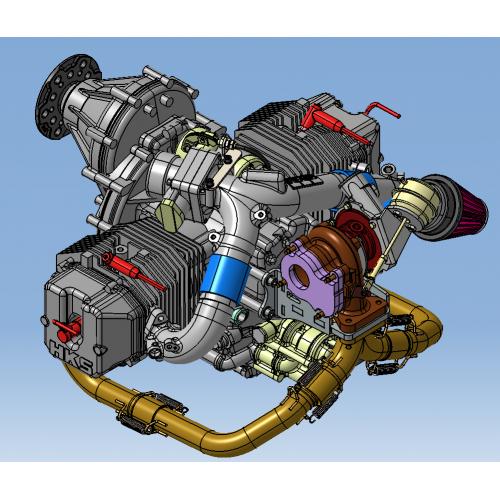 HKS 700T发动机模型3D图纸 igs格式