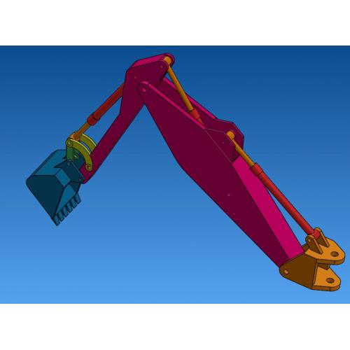 挖掘机铲斗臂简易结构3D图纸 Solidworks设计